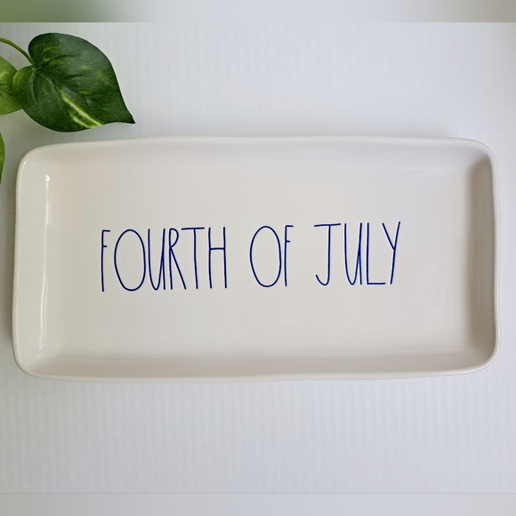 Rae Dunn Ceramic Fourth of July Patriotic Serving Tray Platter - Picture 6 of 6